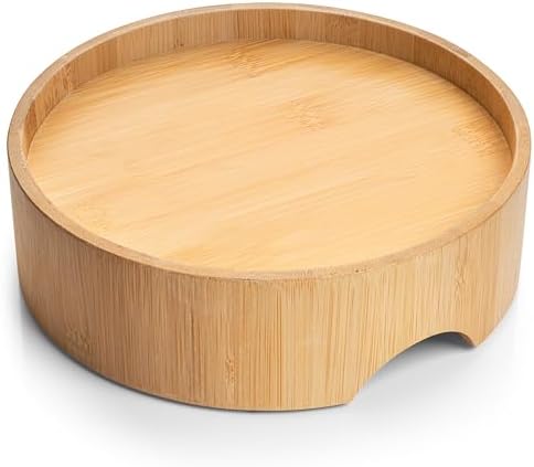CatGuru Food Table for Cat Bowls, Elevated Feeding Station for Cat Food Bowl, Raised Stand For Pet Food and Water Bowls, Pet Feeder For Indoor Cats, Stress Free Stand For Pet Dishes (Bamboo, Standard) by CatGuru