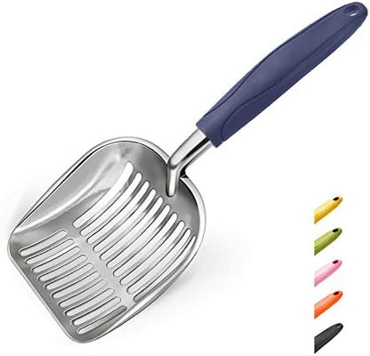 WePet Cat Litter Scoop, Aluminum Alloy Sifter, Kitty Metal Scooper, Deep Shovel, Long Handle, Poop Sifting, Kitten Pooper Lifter, Durable, Heavy Duty, for Litter Box - Image 5