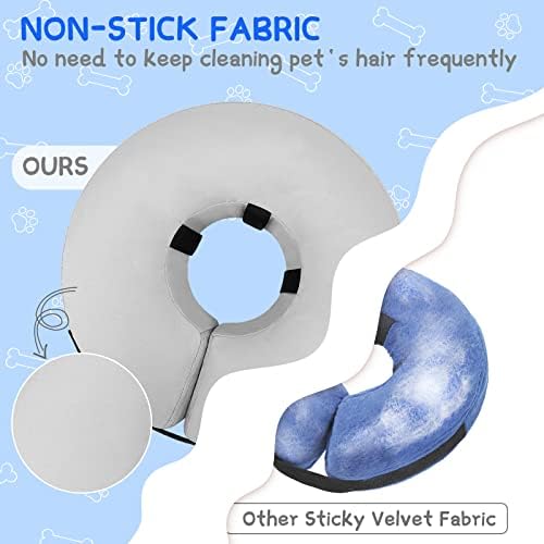 Supet Inflatable Dog Cone Collar Alternative After Surgery, Doggie Neck Donut Collar Recovery ECollar for Post Surgery, Soft Dog Cone for Small Medium Puppies Cats - Image 4