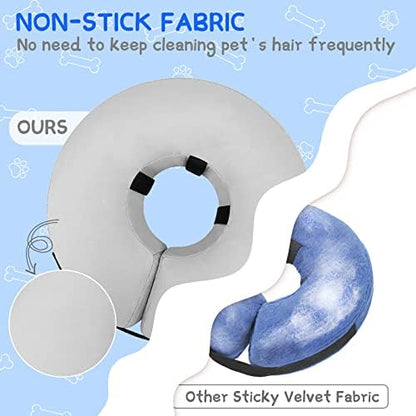 Supet Inflatable Dog Cone Collar Alternative After Surgery, Doggie Neck Donut Collar Recovery ECollar for Post Surgery, Soft Dog Cone for Small Medium Puppies Cats - Image 4