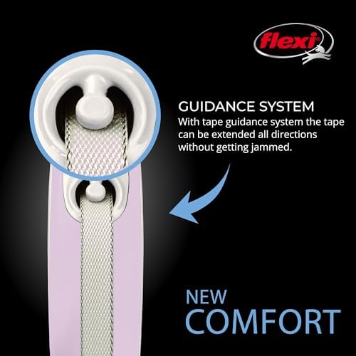 FLEXI® Comfort Tape Retractable Dog Leash, Small, 16 ft - Pink/Rose - Image 4