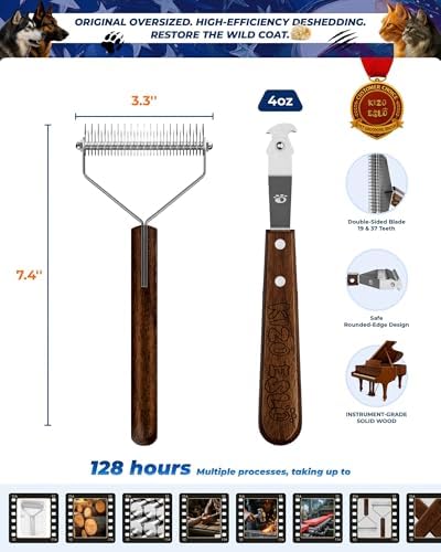 Undercoat Rake for Dogs & Cats, Dog Brush for Shedding, Dematting Comb - Image 7