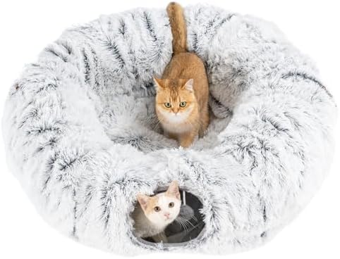 Avont Cat Tunnel Bed, Washable Cushion, Large 3-in-1 Play Tube for Cats by Avont