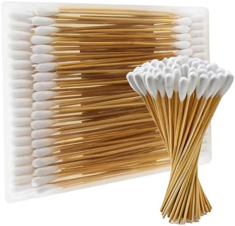 100PCS Large Cotton Swabs in Storage Box, 6 Inch Dog Ear Swabs by Accesfire