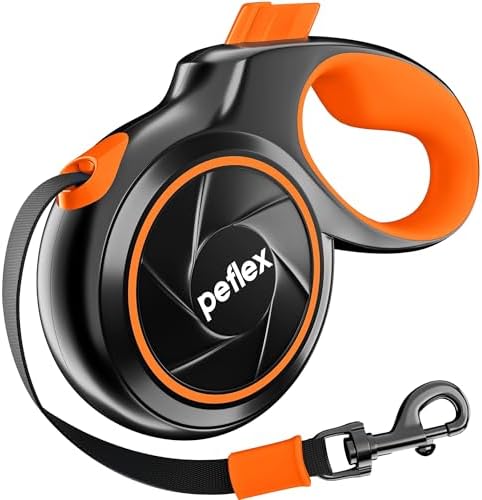 20.1 ft Retractable Dog Leash for Dogs 10–100 lbs - Heavy Duty Tape Leash with Strong Nylon Tape - 360° Swivel Control - One-Click Brake & Lock - Ergonomic Non-Slip Grip for Safe & Easy Daily Walks OR by RetractableDogLeash