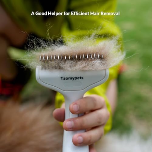 One Press Self Cleaning Dog Brush for Shedding Undercoat Deshedding Rake - Image 6