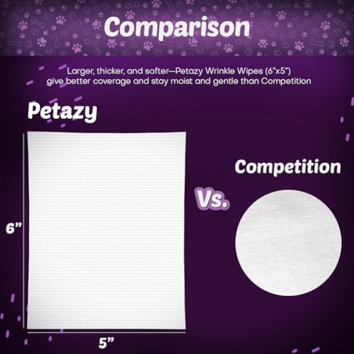Petazy Bulldog, Frenchie & Pug Wrinkle Wipes - Face, Folds & Tail, 50ct - Image 4