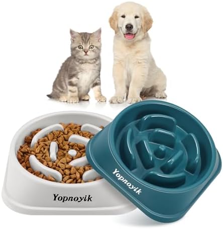2 Pack Slow Feeder Dog Bowls for Small Dogs by Yopnoyik