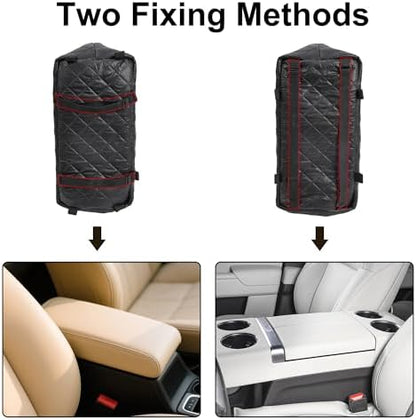 Small Dogs Under 12 lbs Adjustable Portable Center Console Car Seat, Built-in Bubble wrap, Fits Most Cars & SUVs with Convenient Handbag Functionality, Stylish Travel Pet Bag (Black) - Image 4