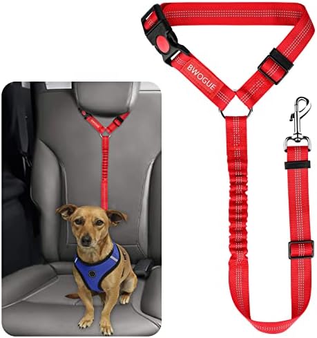 BWOGUE Dog Seat Belt for Car, Headrest Restraint Bungee Lead, 1 Pack by BWOGUEPetHome