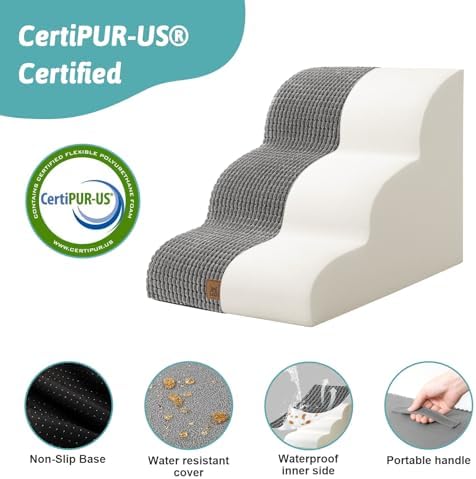 COZY KISS Dog Stair for Small Dog 15.7" H, 3 Step Pet Ramp for Couch - Image 4