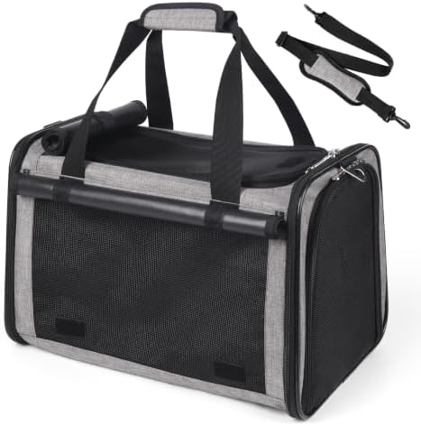 YUDODO 25lbs Cat Carrier Lightproof Soft Sided Pet Carrier for Large Cat by YUDODO