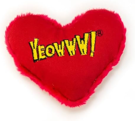 Yeowww! Catnip Hearrrt Attack Catnip Heart Cat Toy - 4 in toy for cats - 100% Stuffed with Premium Organically Grown, Made in USA by YeowwwCatnip