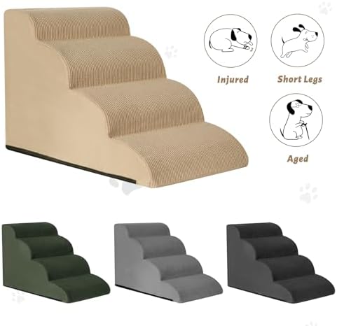 Aodisman Dog Steps for Bed or Couch,4-Step Pet Stairs Ramp for Small Dogs - Image 6