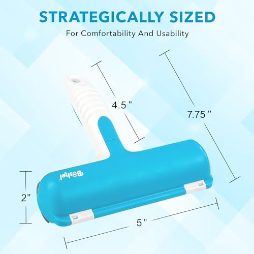BOSHEL Pet Hair Remover for Laundry - Lint Roller for Pet Hair - Dog Hair Remover with Hair Base - Pet Fur Remover with Comfy Rubber Handle - Easy Clean Pet Hair Remover Roller for Couch - Image 4