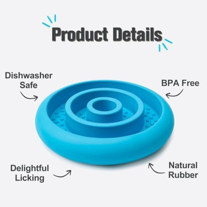 Slow Feeder Lick Mat for Dogs, Natural Rubber Dog Frozen Treat Toys - Image 2
