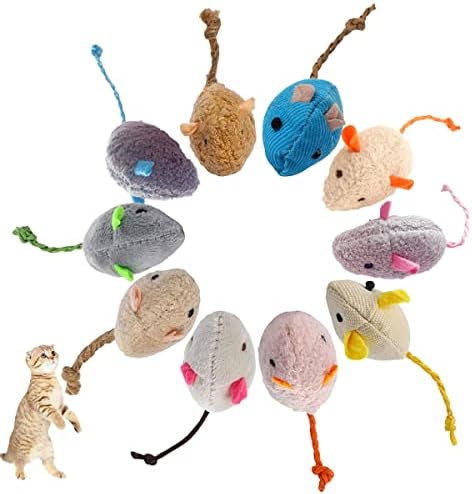 Catnip Toy, Cats Mouse Plush Cat Toys, Cat Mice & Animals Toys for Indoor Cats and Kittens, Cat Chew Toy for Exercise for Pet Cat Kitten Kitty (6 Packs) by ISMARTEN