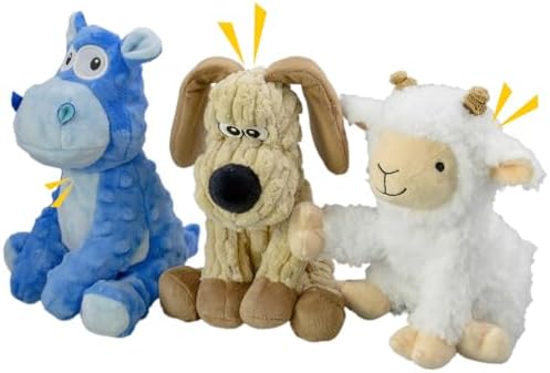 Squeaky Stuffed 3PCS Dog Toys, Chew for Large Medium Small Breeds by Unknown