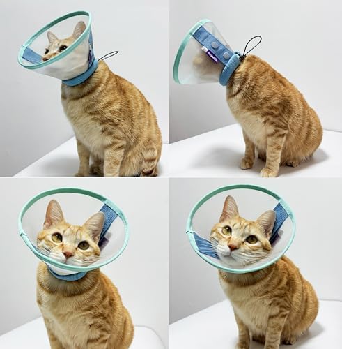 Cat Cone Collar Soft, Mesh Recovery E Collar for 3-6lb Cats, Size S - Image 5