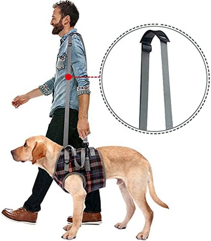 ROZKITCH Shoulder Belt Strap for Dog Lift Harness, Grid Pet Chest Rear Support Aid Veterinarian Approved Sling for Old K9 Help with Poor Stability 1 * 79 inch - Image 4