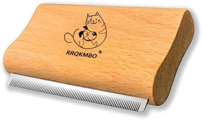 Premium Deshedding Dog Brush,Pet Deshedding Brush,Professional Cat Deshedding Brush for Grooming,Wooden Pet Grooming Combs for Short and Long Hair,Deshedder Shedding Tool. by RRQKMBO