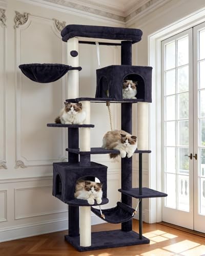 Gitelsnour Cat Tree, Cat Tower with Sturdy Steel Tube, Large Perch GCT024G by Gitelnour