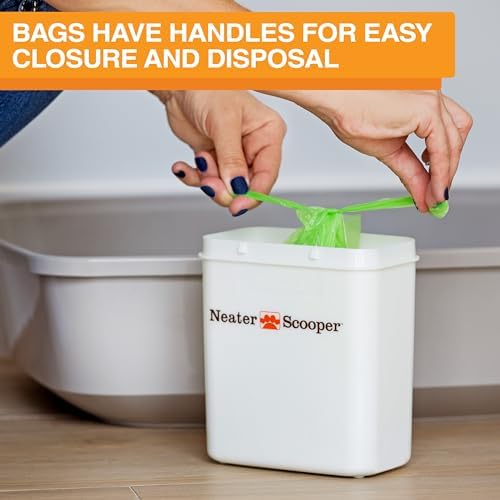 Neater Pet Brands Neater Scooper Standard Cat Litter Scoop, 15 Refill Bags – Mess-Free Cat Litter Scooper with Bag, Spill-Proof Kitty Box Sifter, Bin Doubles as Scoop Holder, For Single-Cat Households - Image 6