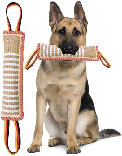 Clysoru Dog Tug Toy Tough Jute Bite Pillow Lasting Training Equipment Puppy to Large Dogs Interactive for Large and Small by Clysoru