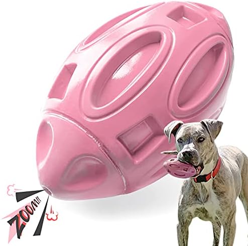 EASTBLUE Dog Toys for Aggressive Chewers, Indestructible Squeaky Football by EASTBLUEpet