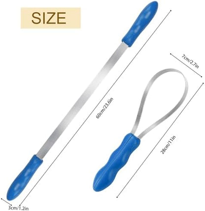 Dual-Sided Shedding Blade Dog Hair Brush（Blue 2 Pcs） - Image 2