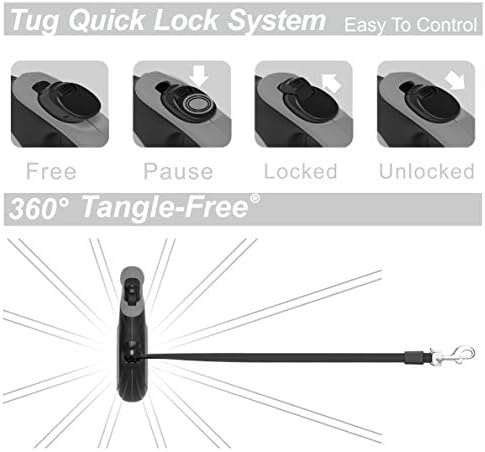 TUG Original Retractable Dog Leash, 16 ft (Small, Grey) - Image 3