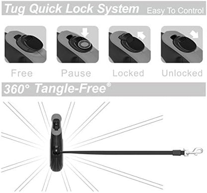 TUG Original Retractable Dog Leash, 16 ft (Medium, Grey) - Image 3