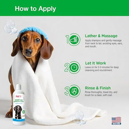 Natural Dog Shampoo for Short Coats, 16 Fl Oz - Image 4