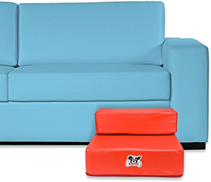 Weebo Pets Smooth Steps Folding Leather Pet Stairs (Red) - Image 2
