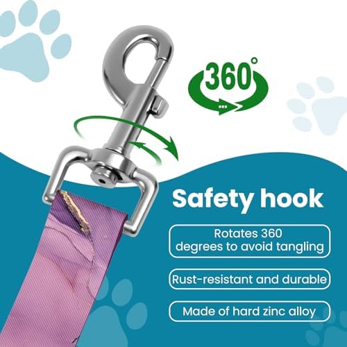 Adjustable pet cat and Dog car seat Belt，The Lanyard is Flexible and Adjustable from 20 to 33 inches(Purple Butterfly) - Image 3