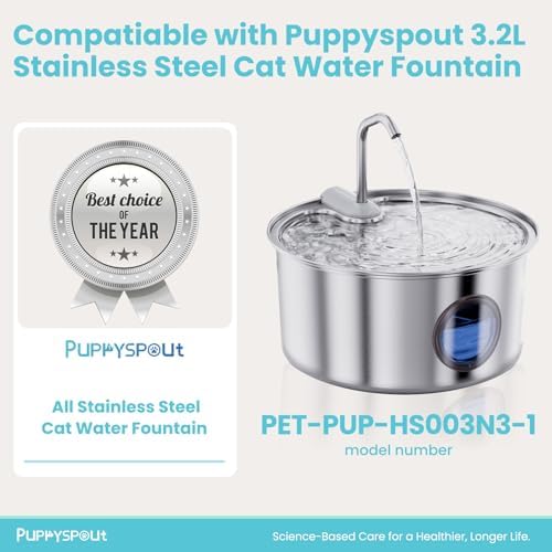 Puppyspout Cat Water Fountain Filters for 108oz/3.2L Cat Water Fountain - Image 2