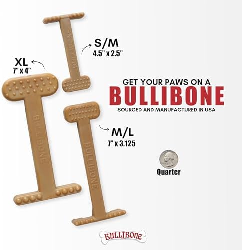 Bullibone Nylon Dog Chew Toy for Aggressive Chewers - Dental Hygiene Bone with Peanut Butter Flavor, Durable Tough Chew Toys for Small Dogs, Indestructible Dog Bone - Single - Image 5