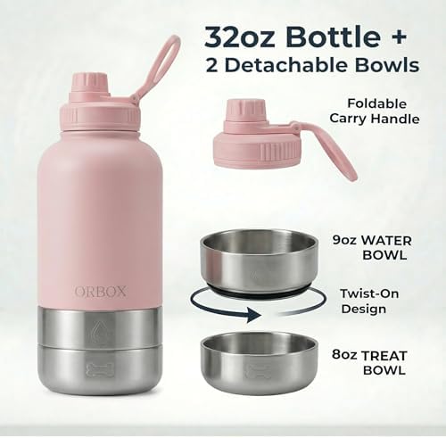 Portable Dog Water Bottle 32oz Insulated Travel Bottle for Small Dogs - Image 2