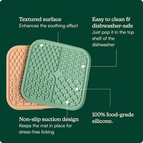 Reggie Silicone Lick Mat for Dogs | Anxiety Relief Slow Feeder, Treat Dispenser. Extends Mealtime for Fast Eaters | Dog Licking Mat w/Non-Slip Design with Suction Cups - BPA-Free Freezer Safe - Image 3