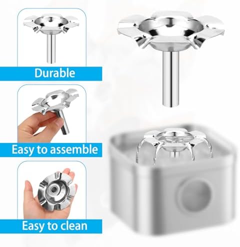Cat Water Fountain Spout for 88oz/2.6L Pet Fountain Accessories, Stainless Steel Flower Style Water Drinking Drink Spout Nozzle Replacement Parts for Cat Dog Kitten Pet - Image 4