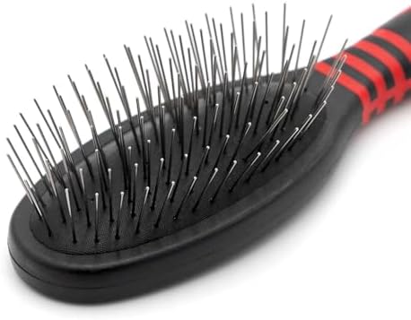 Jeffers Pet Single Sided Pin Brush for Dogs Cats Horses, Patented Pin Pad, Durable Bristles, Detangling Grooming Brush for Medium to Long Hair, Smooth Finish, Tangle Free Coat, Travel Size - Medium - Image 3