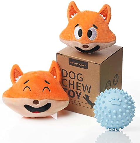 MewaJump Dog Chew Toy with Ball, 3-in-1 Plush Dog Squeaky Toy with 3 Layers - Image 2