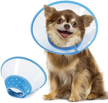 Vivifying Dog Cones for Small Dogs, Adjustable 5.7-8in Pet Cone, Lightweight Recovery Elizabethan Collar for Cats, Puppies and Mini Dogs (Blue) by Vivifying