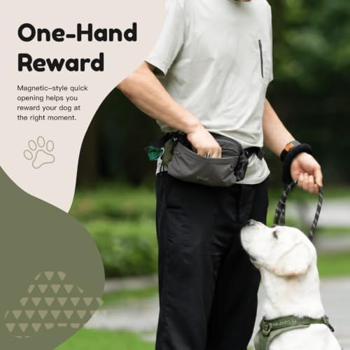 Dog Treat Pouch with Wide Magnetic Opening, Poop Bag & Phone Storage - Image 3
