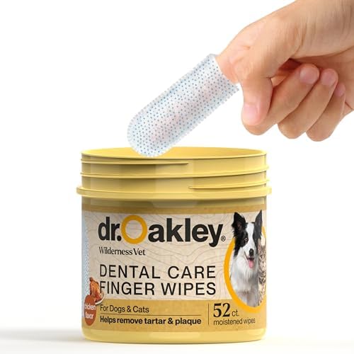 Dr. Oakley Dog Dental Wipes Finger Dental Care - Chicken Flavor by Unknown