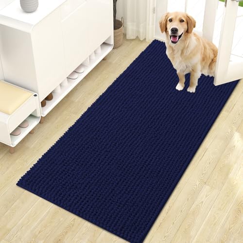 OLANLY Dog Door Mat for Muddy Paws 47x24, Extra Absorbent Chenille Mud Mat by OLANLY