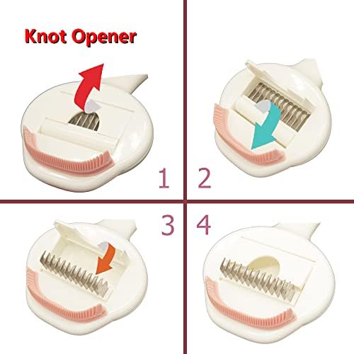 Pet Cat Dog Brush Comb Grooming Tool 3 in 1 Knot Opener Tangle Remover Slicker Brush Groomer Green - Image 4
