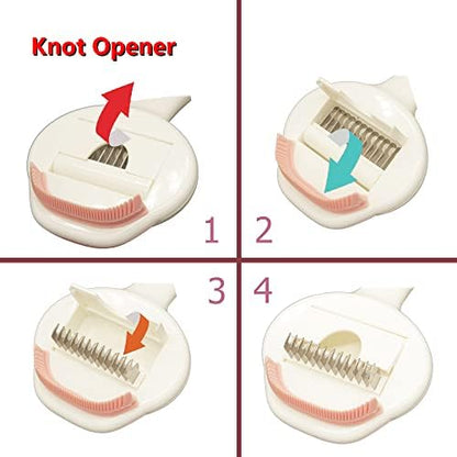 Pet Cat Dog Brush Comb Grooming Tool 3 in 1 Knot Opener Tangle Remover Slicker Brush Groomer Green - Image 4