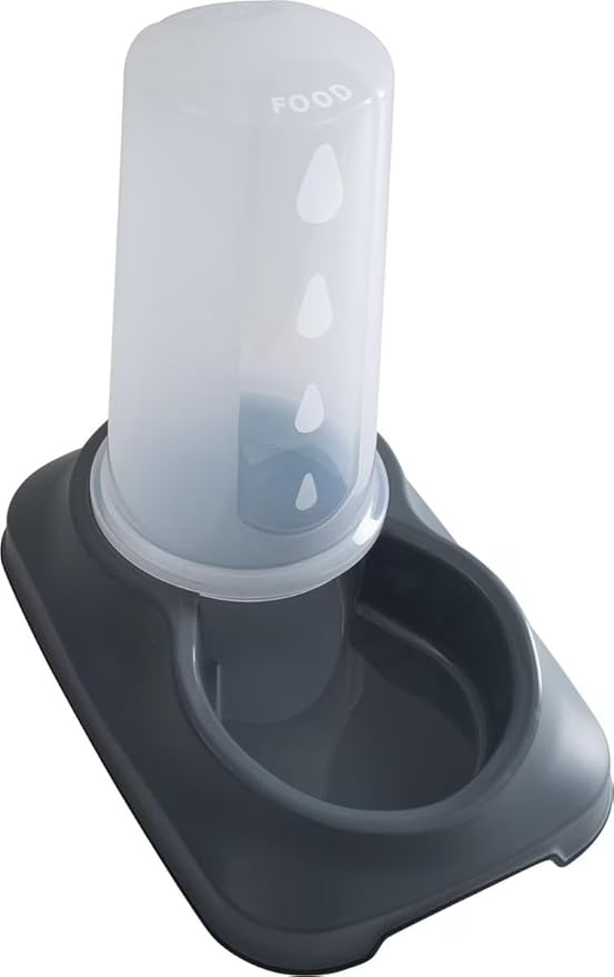 Fonteme|Pounce + Fetch Cat & Dog Automatic Feeder & Water Dispenser, White, 3.5-liters