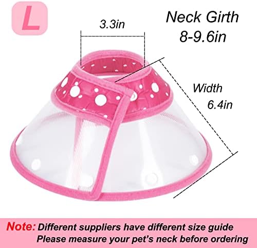 Vivifying Dog Cones for Small Dogs, Adjustable 8-9.6 Inches Soft Lightweight Elizabethan Collar for Small Dogs and Large Cats to Stop Licking Wounds After Surgery (Pink) - Image 3